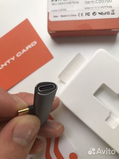 Тройник Type-C на Type-C + AUX адаптер