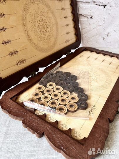 Нарды ручной работы резные. 45х45