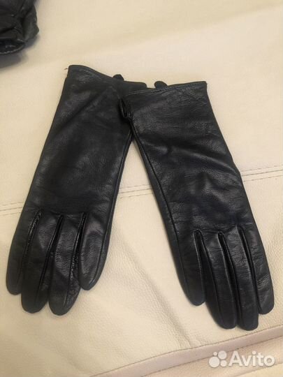 Перчатки женские кожаные