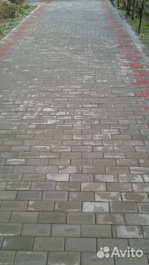 Укладка тротуарной плитки под виброплиту