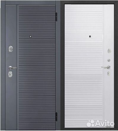 Дверь Лайт бетон темный/бетон снежный