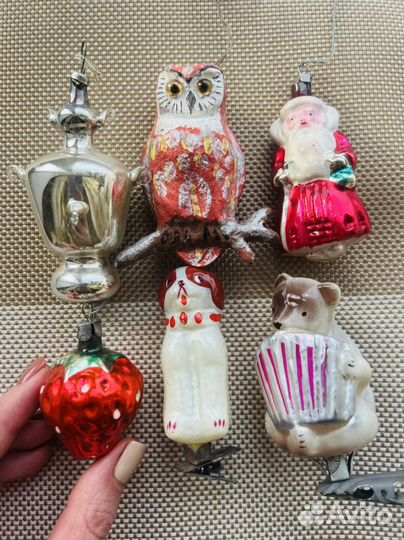 Винтажные ёлочные игрушки, СССР, 1950-60-70гг