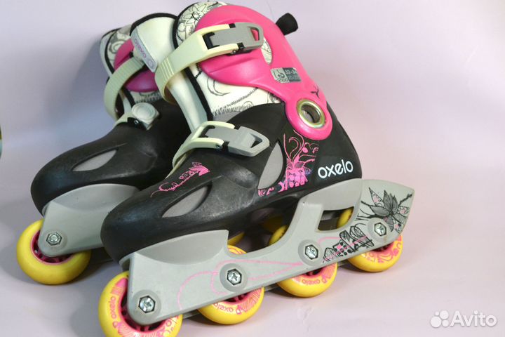 Роликовые коньки раздвижные р.32-34 Oxelo Декатлон