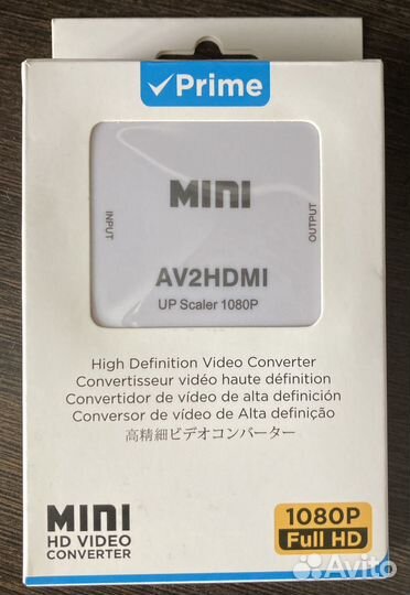 Конвертер переходник mini AV (тюльпаны) в hdmi