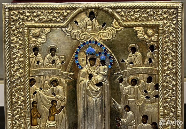 Икона Богородица Всех Скорбящих Радость Серебро