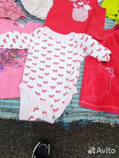 Вещи на девочку, пакетом много теплых до трёх лет
