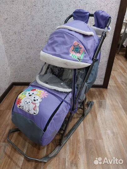 Санки-коляска Galaxy Galaxy kids 1-1 Plus