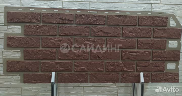Фасадные панели Альта-Профиль Кирпич Красный