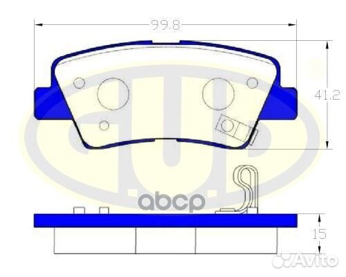 Колодки тормозные дисковые зад GUD GBP880111