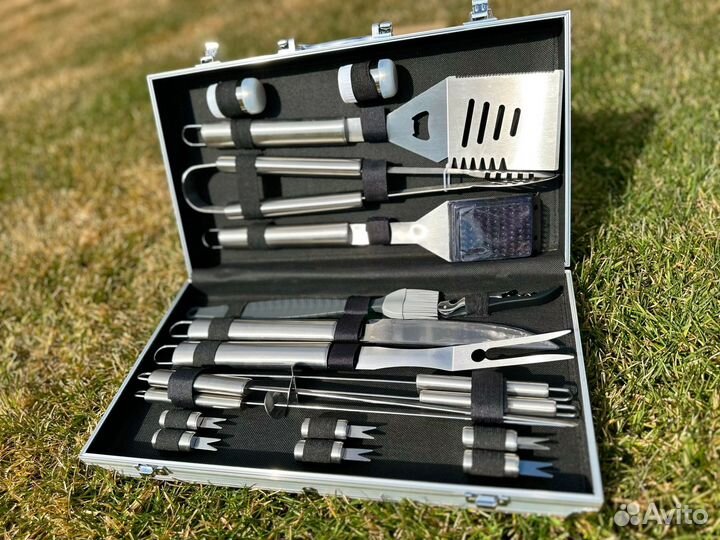 Набор барбекю гриль в кейсе 19 предметов