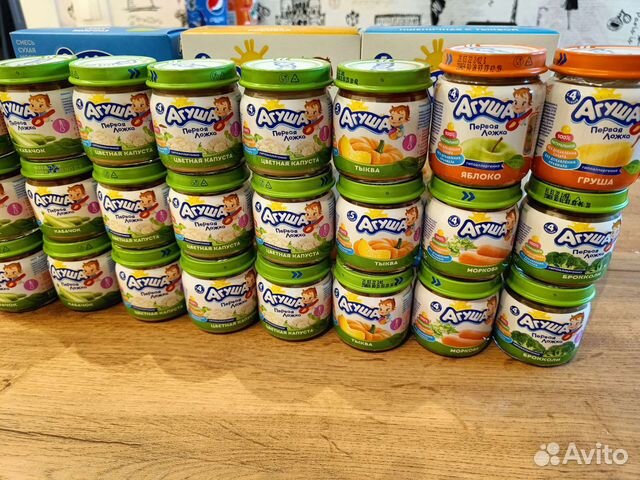 Детское пюре Агуша. Сок Агуша