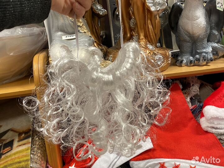 Колпак деда мороза, борода