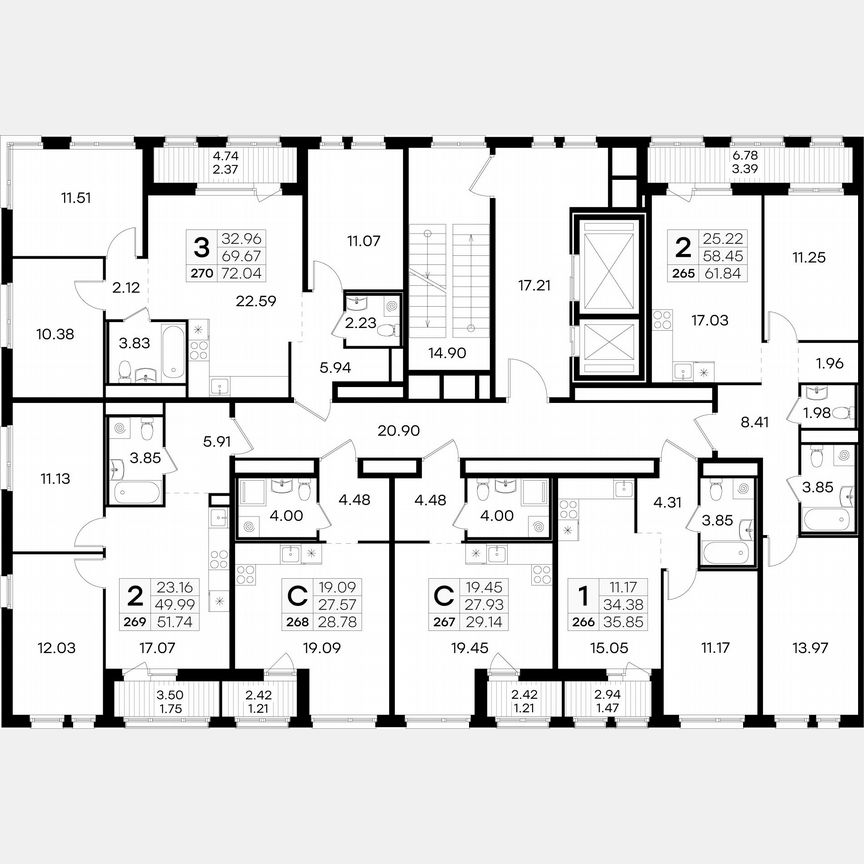 Квартира-студия, 29,1 м², 14/15 эт.