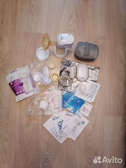 Молокоотсос avent электрический, термосумка