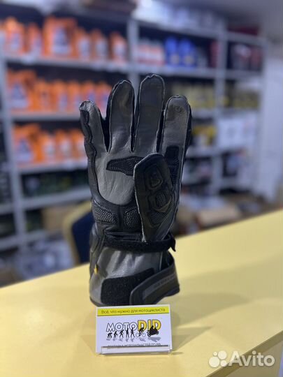 Перчатки кожаные Rebelhorn ST Long, черный/серый