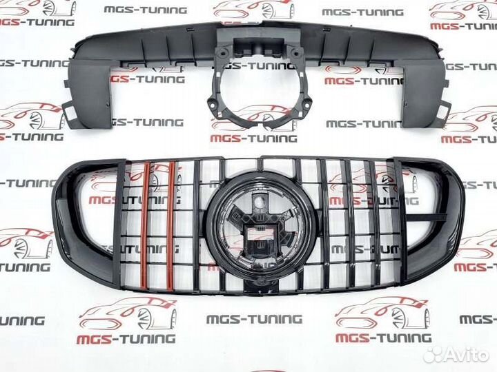 Решетка на Mercedes GLS X167 в стиле Brabus Red
