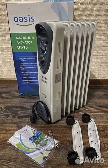 Масляный радиатор Oasis UT-15 серый