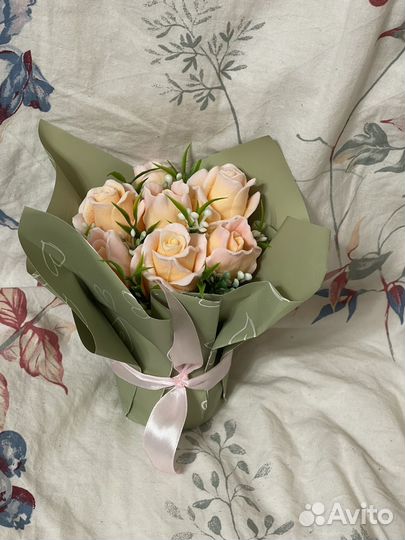 Букет из мыльных роз