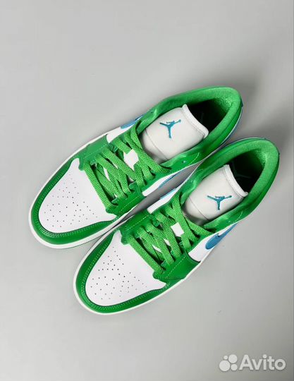 Кроссовки Air Jordan 1 Low Lucky Green оригинал