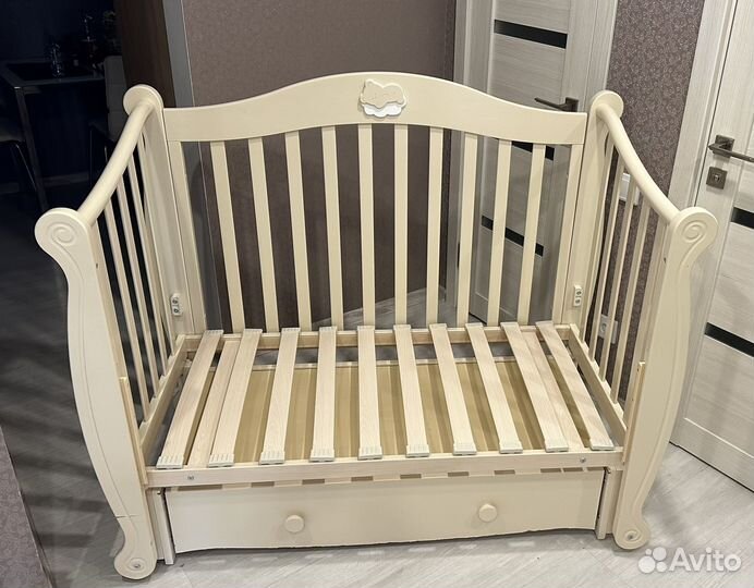 Детская кроватка Красная Звезда мишка на облаке