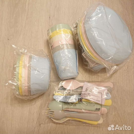 Детская посуда IKEA kalas, полный комплект