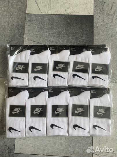 Носки nike высокие белые