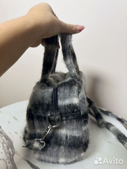 Сумка женская шерстяная серая