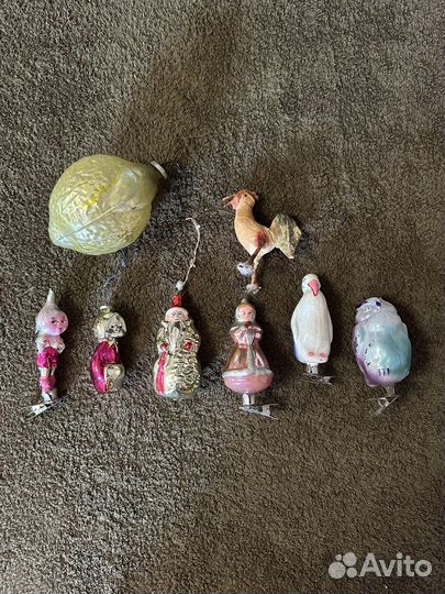 Елочные игрушки на прищепках и другие СССР