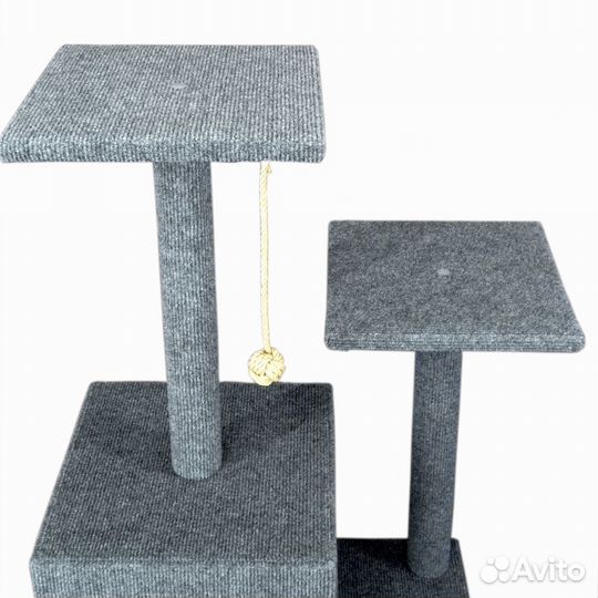 Когтеточка домик для кошек с гамаком 136 см