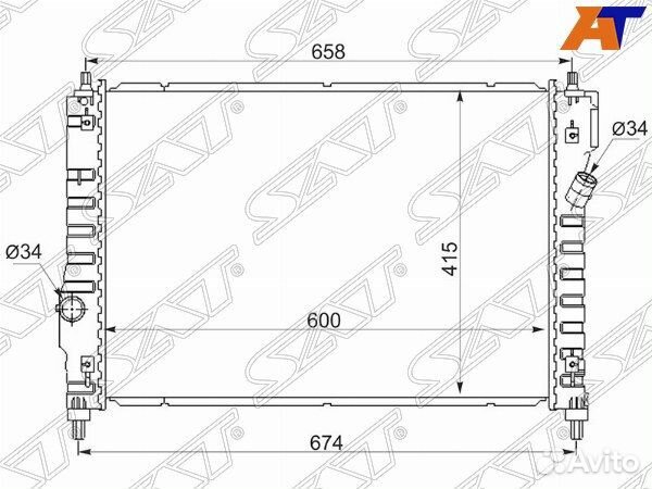 Радиатор chevrolet aveo (T250) 05-11, chevrolet aveo 08- 5D HBK