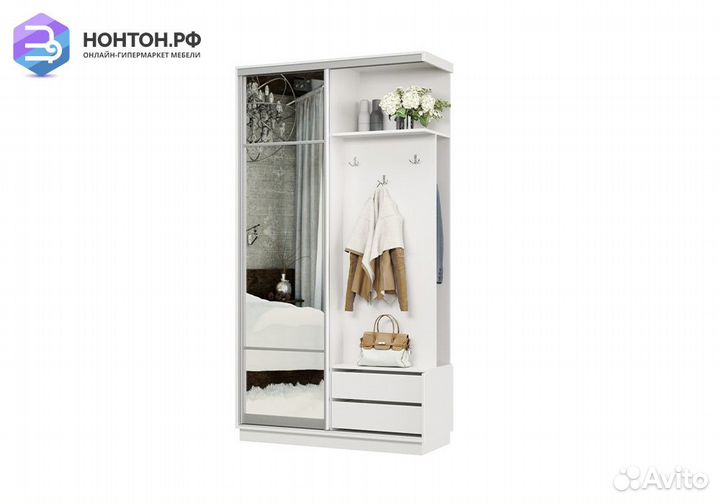 Прихожая-купе Аквила мини белая