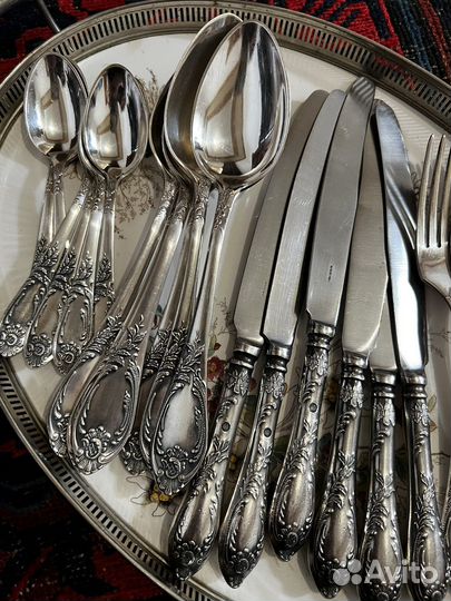 Мельхиоровый Столовый набор зиш классик