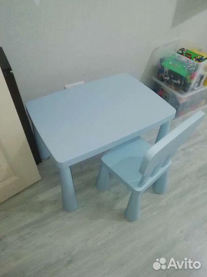 Детский стол и стул IKEA маммут