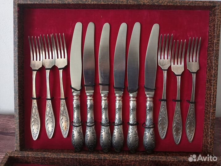 Набор столовых приборов Мельхиор СССР (1976 год)