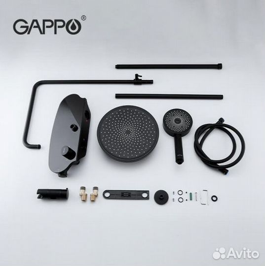 Душевая система с тропическим душем Gappo G2495-86