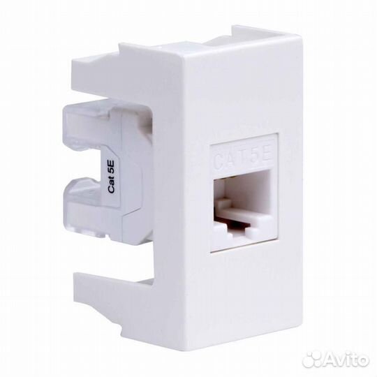 Розетка компьютерная 1-м 1мод. Viva RJ45 кат.5E бел. DKC 45038