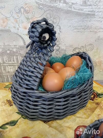 Корзинка для яиц на Пасху. Конфетницы. Хлебница