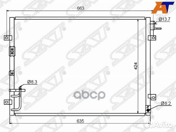Радиатор кондиционера KIA sorento 02-09 ST-KA55