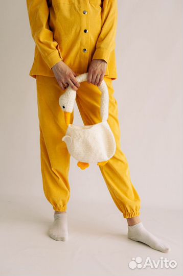 Вязаная сумка «гусь». Ручная работа