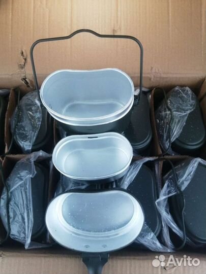 Котелок военный армейский алюминиевый