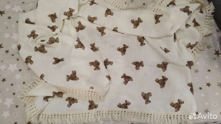 Плед детский муслиновый для малышей