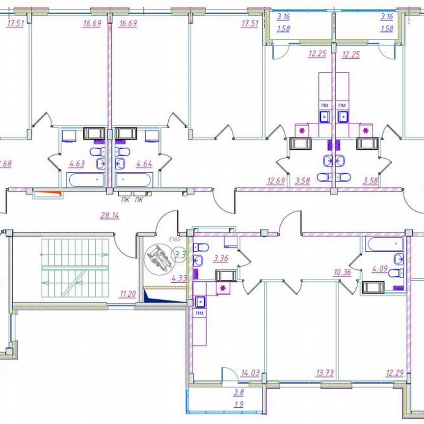 2-к. квартира, 68,9 м², 9/12 эт.