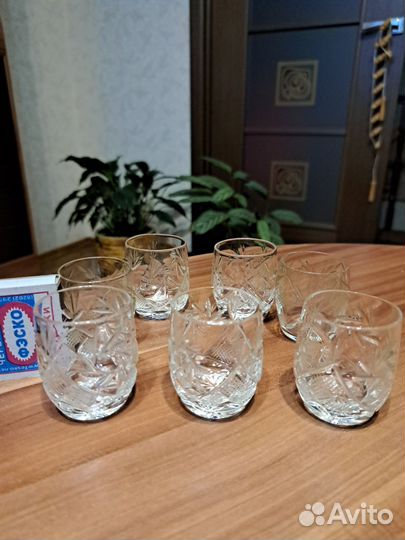 Хрустальные стопки, рюмки, стаканы СССР