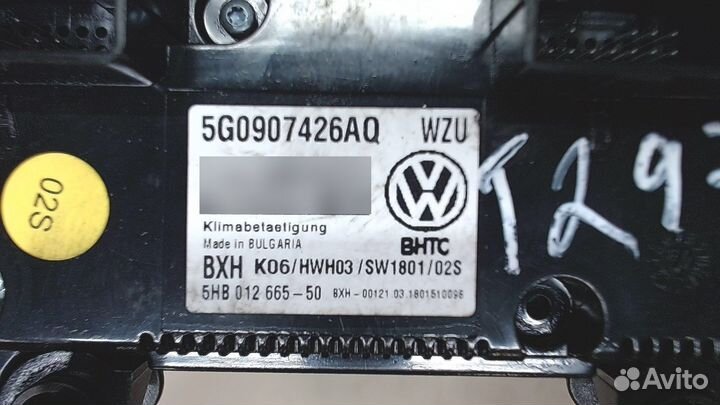 Переключатель отопителя Volkswagen Golf 7, 2018