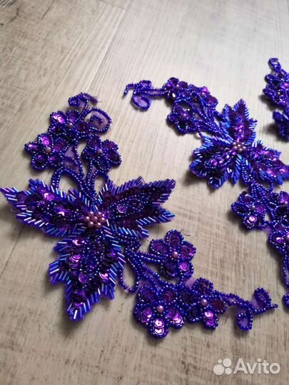 Ткань шифон, аппликация