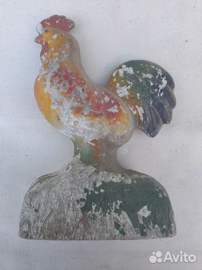 Игрушка СССР из папье-маше Петушок