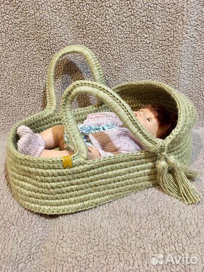Люлька для куклы из джута