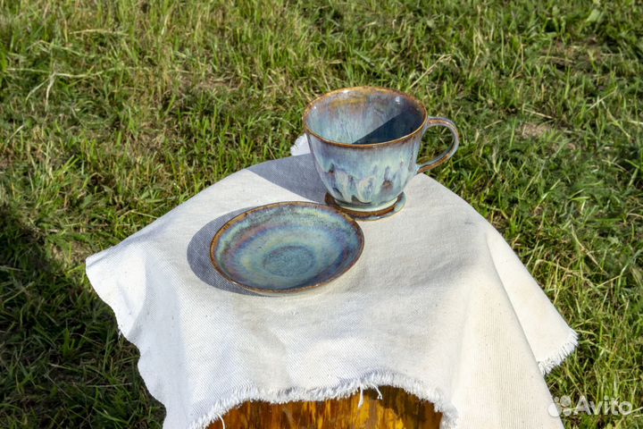 Чашка с блюдцем/ чайная пара/ керамика