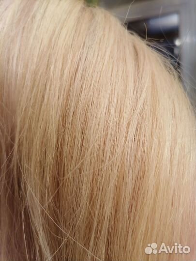 Натуральные волосы омбре блонд