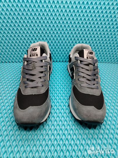 Кроссовки new balance 574 grey dark замш
